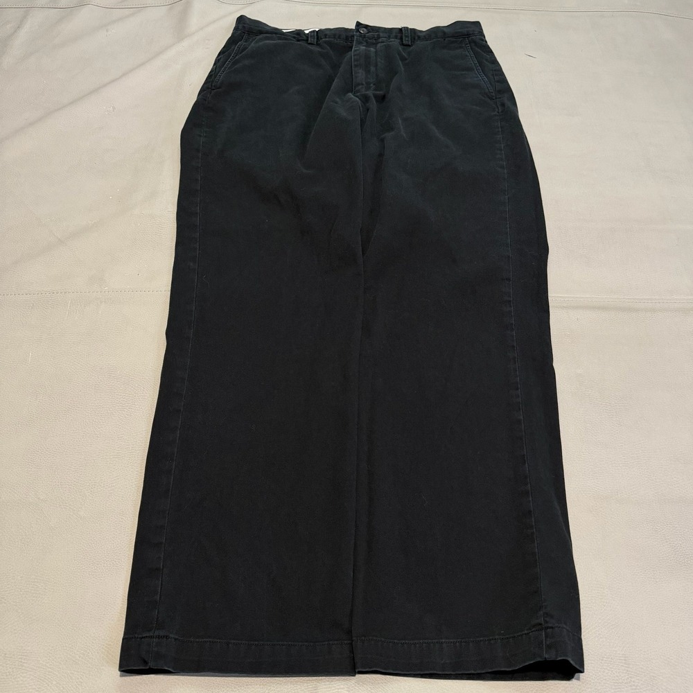 Polo Ralph Lauren Classic Men Dark Navy Blue Flat Front Chino Pant 34x32-6944